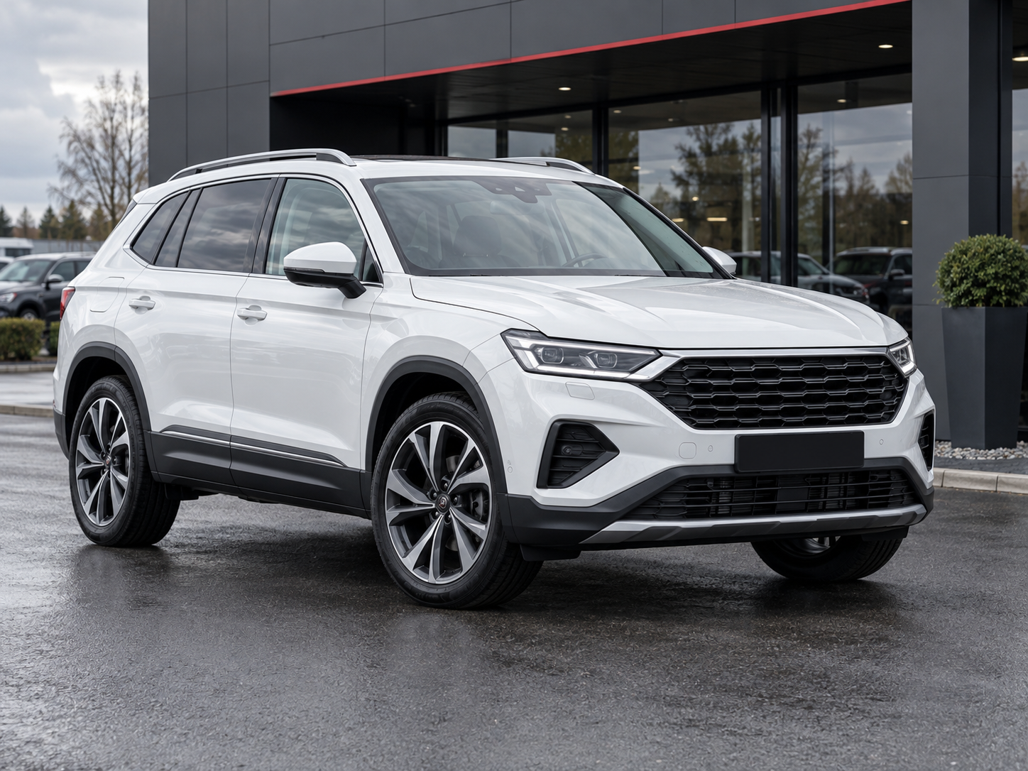 Демо бел SUV автомобил